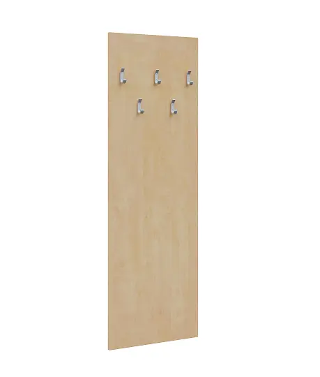 VN - 45 stěna věšáková 600x60x1800 mm, 5-háček Laura, lamino - bříza irská